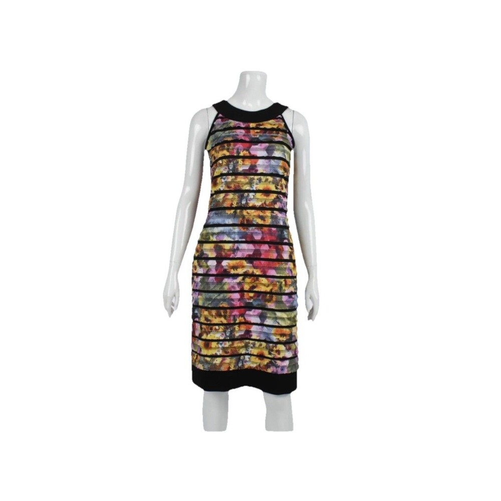 Joseph Ribkoff 90s Fairy Ruffle Bodycon Dress Y2K Festival Size 4